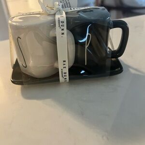 Rae Dunn Black and White Mug Set